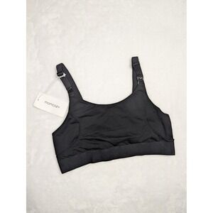 Momcozy Hands Free Pumping Nursing Bra Black Cotton Spandex Medium New